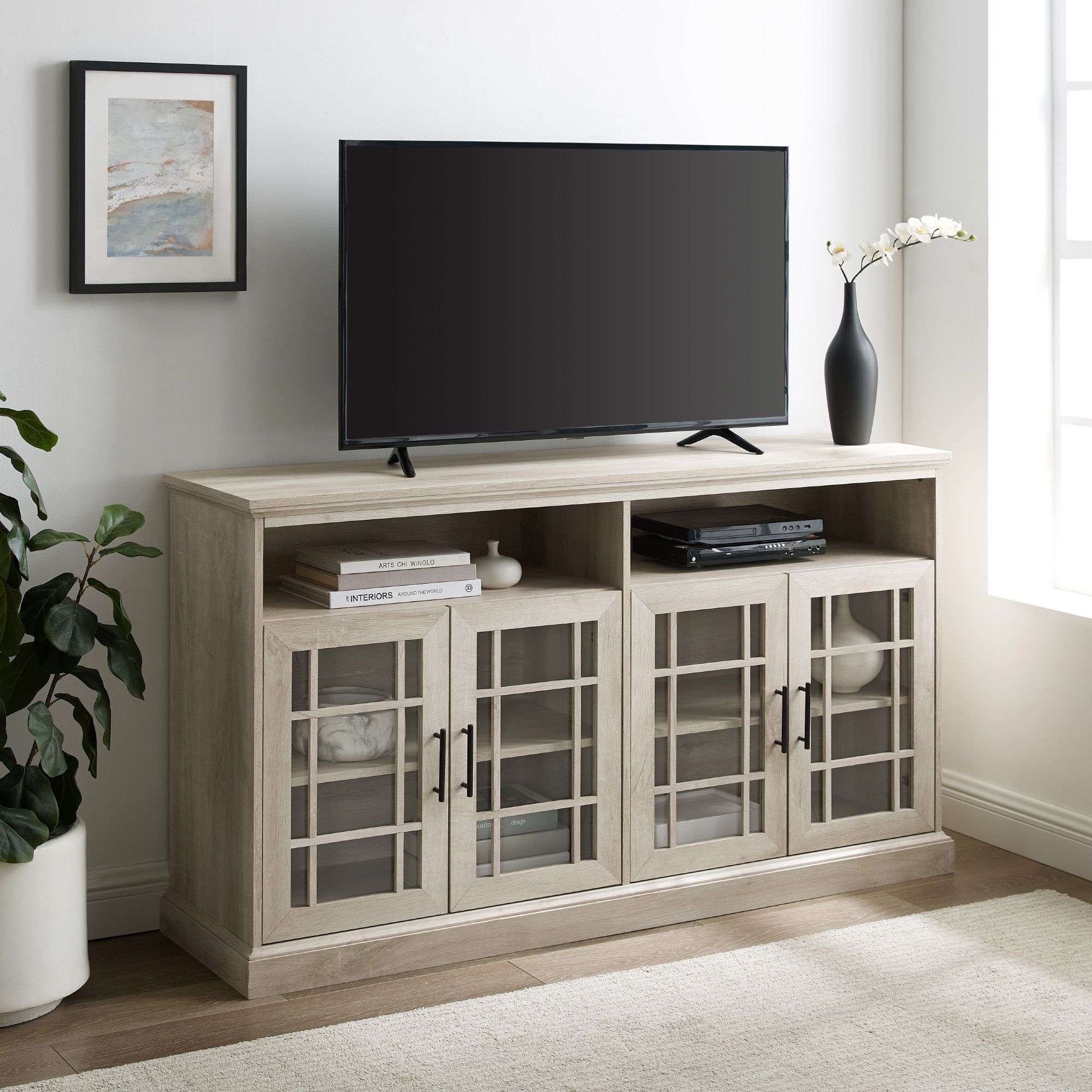 Glass front tv cabinet online
