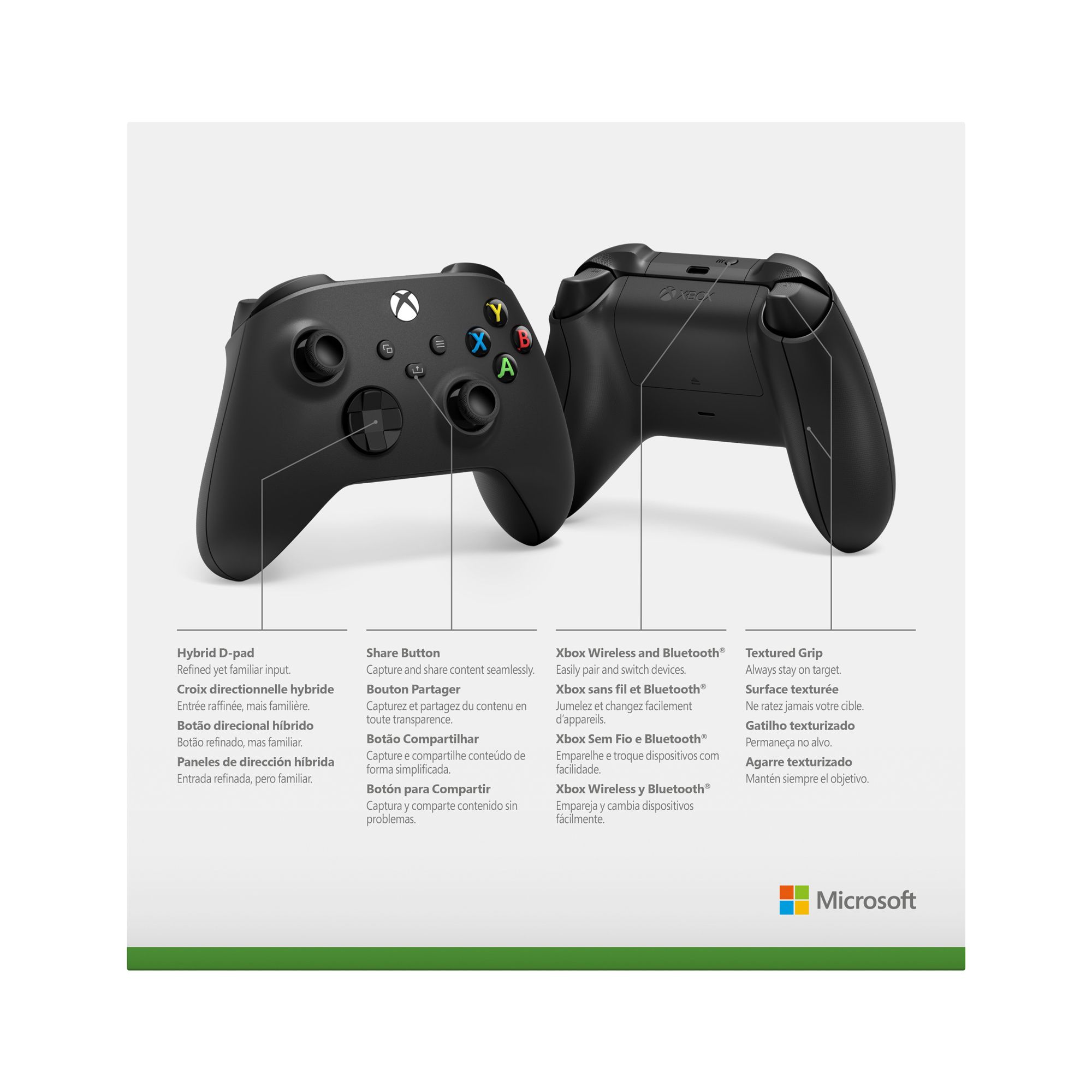 Joystick Inalámbrico Microsoft Xbox Xbox Series Xs Controller + Usb-c  Cable Carbon Black – Raul Games