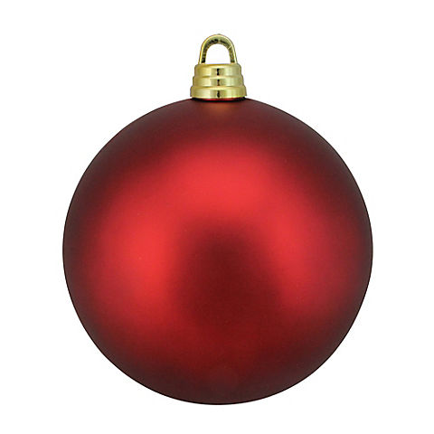 Northlight Shatterproof Matte 12" Christmas Ball Ornament - Red Hot