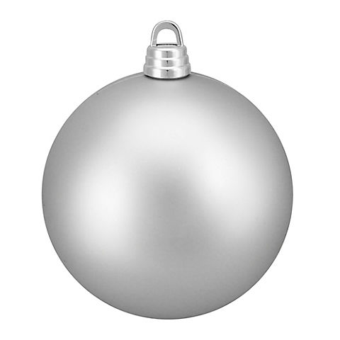 Northlight Shatterproof 12" Christmas Ball Ornament - Matte Silver Splendor