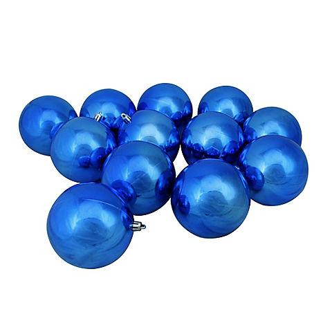 Northlight Shatterproof 4" Christmas Ball Ornaments, 12 ct. - Lavish Blue
