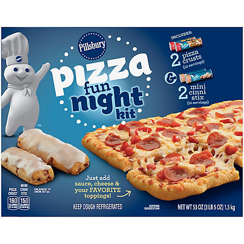 Pillsbury Pizza Fun Night Kit with Pizza Crust & Mini Cinni Stix, 4 pk.