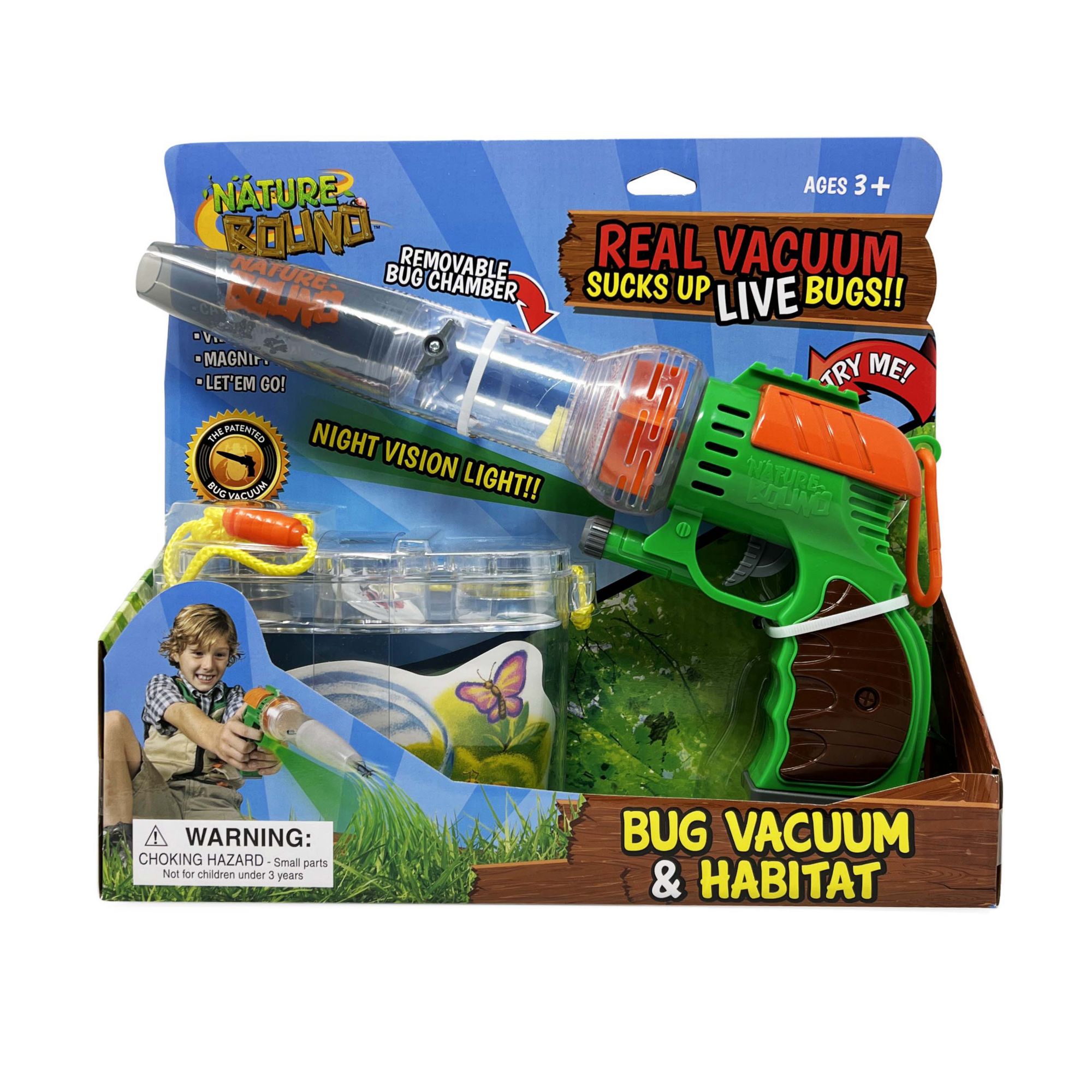 Nature Bound - Bug Catcher Vacuum with 3-Cavity Habitat Case for Backyard  Exploration - Kit for Kids with Vacuum & Habitat