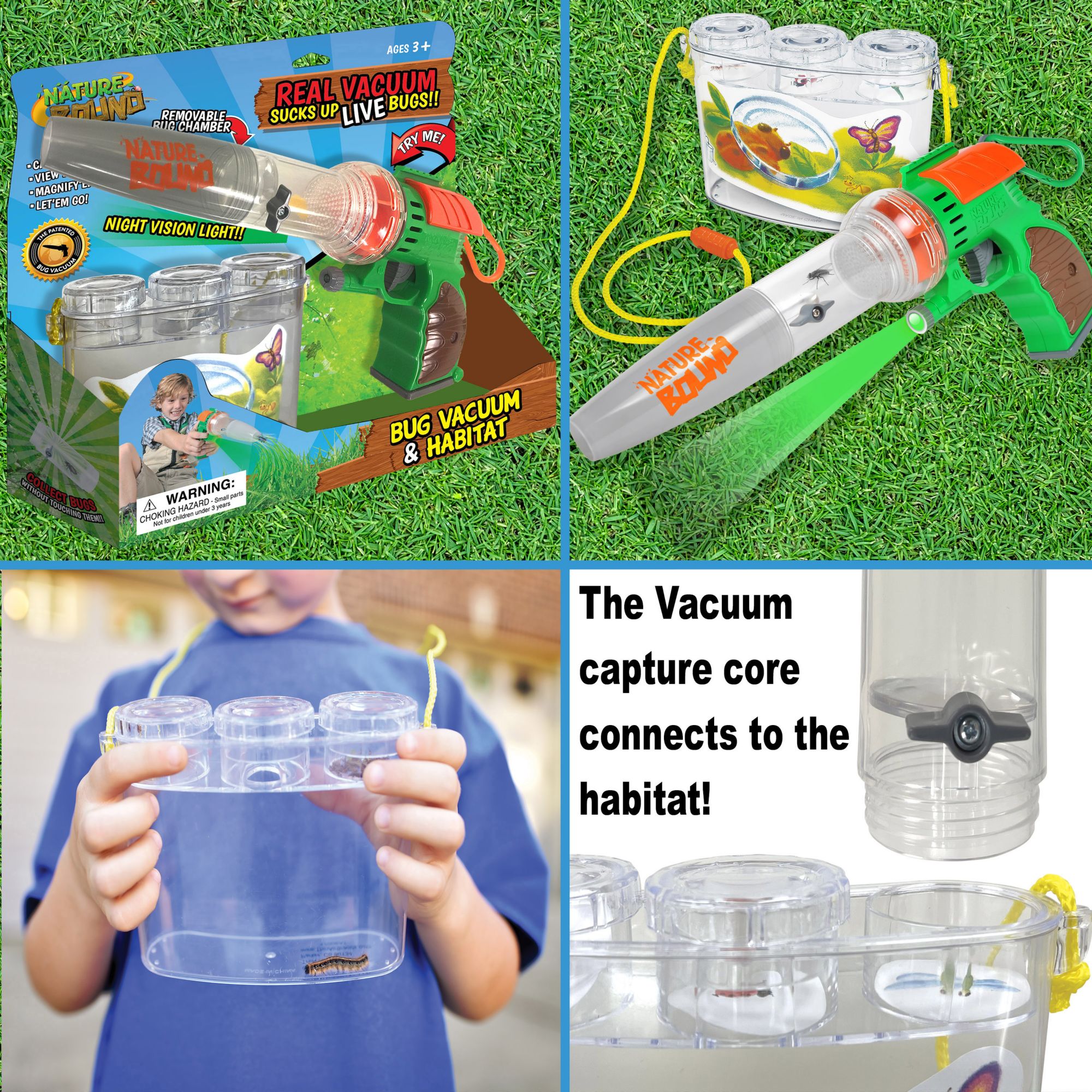  Nature Bound Bug Catcher Toy, Eco-Friendly Bug Vacuum, Catch  and Release Indoor/Outdoor Play, Ages 6+ : Toys & Games