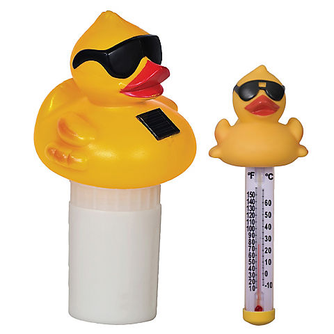 GAME Derby Duck Solar Chlorinator and Duck Thermometer Combo Pack