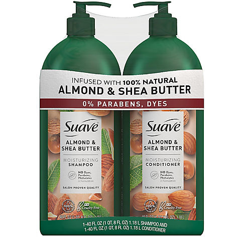 Suave Professionals Moisturizing Shampoo and Conditioner Almond and Shea Butter, 2 pk.