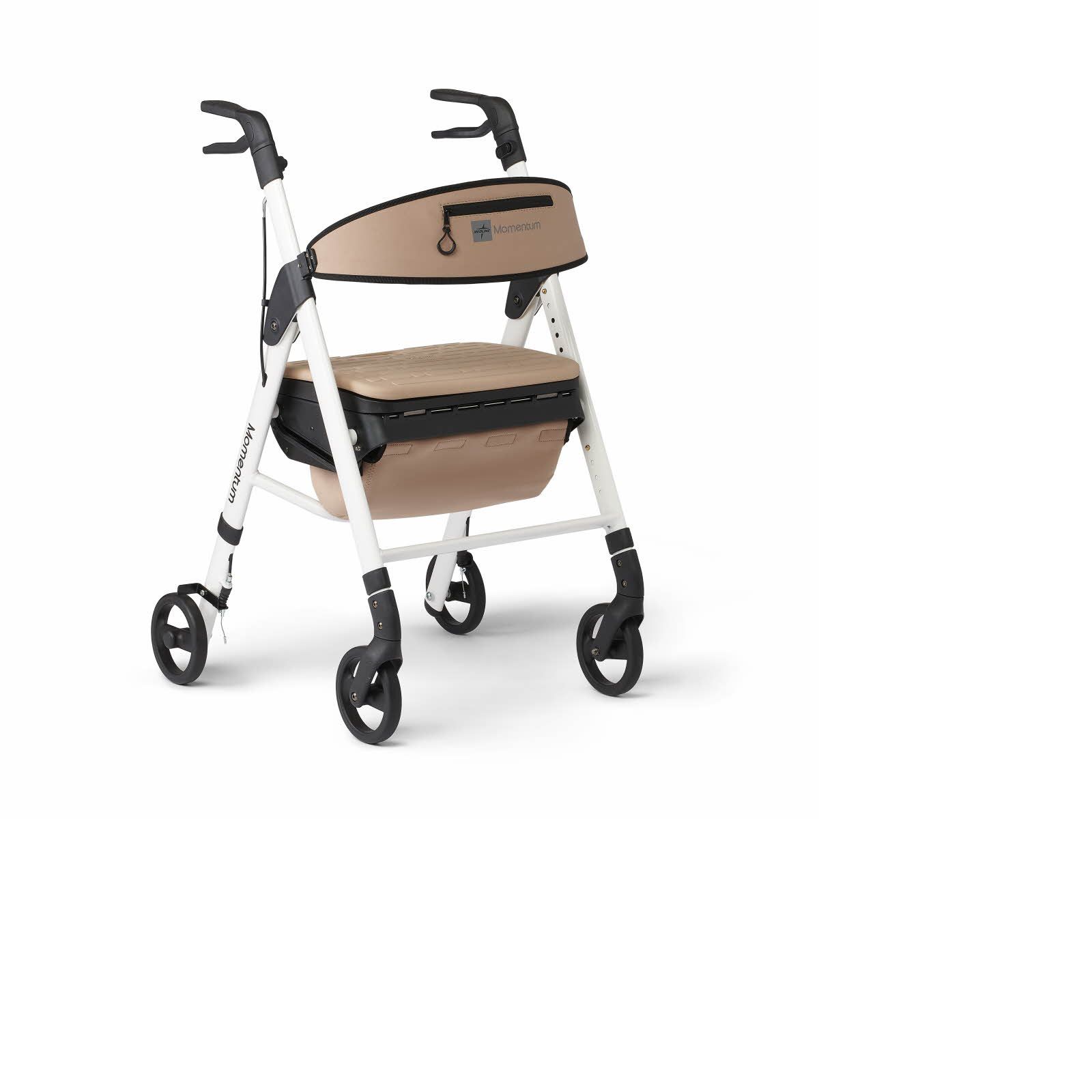 Medline Momentum Rollator Folding Walker with Seat Cushion