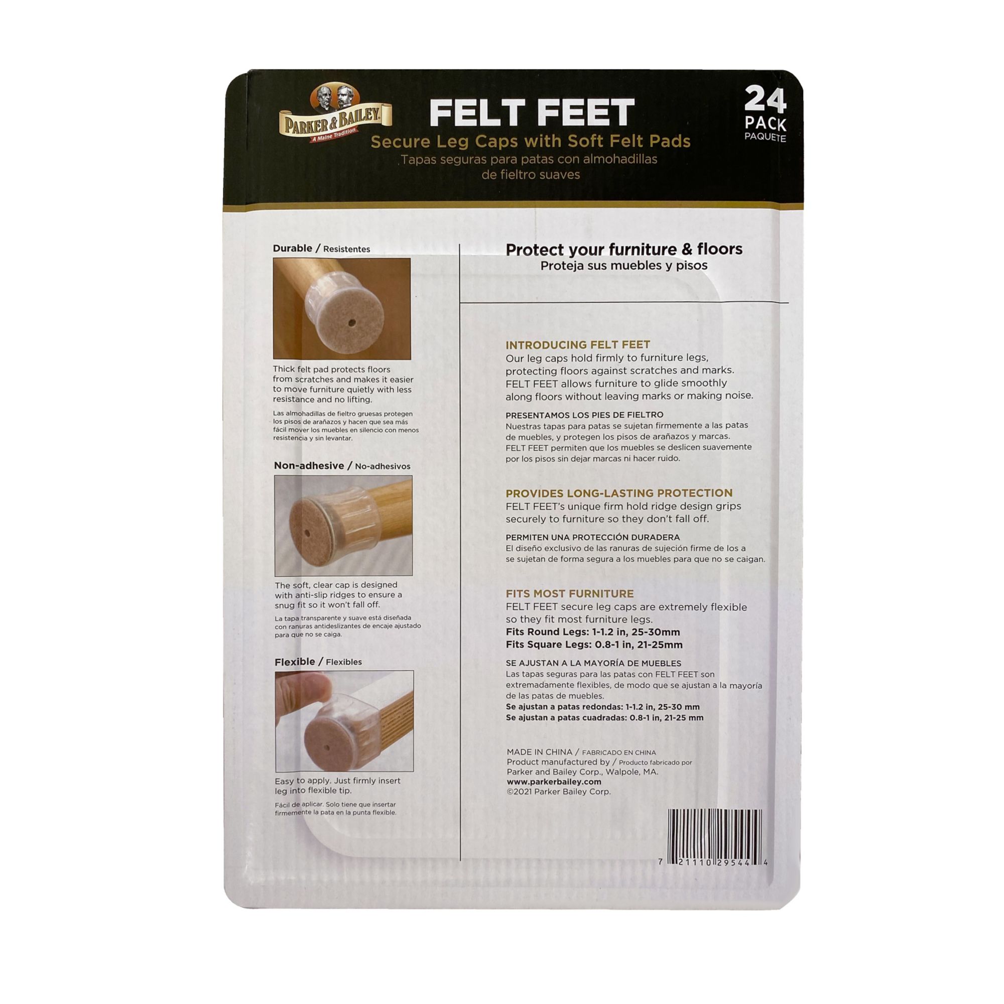 PARKER & BAILEY FELT FEET 24 PIECE VALUE PACK