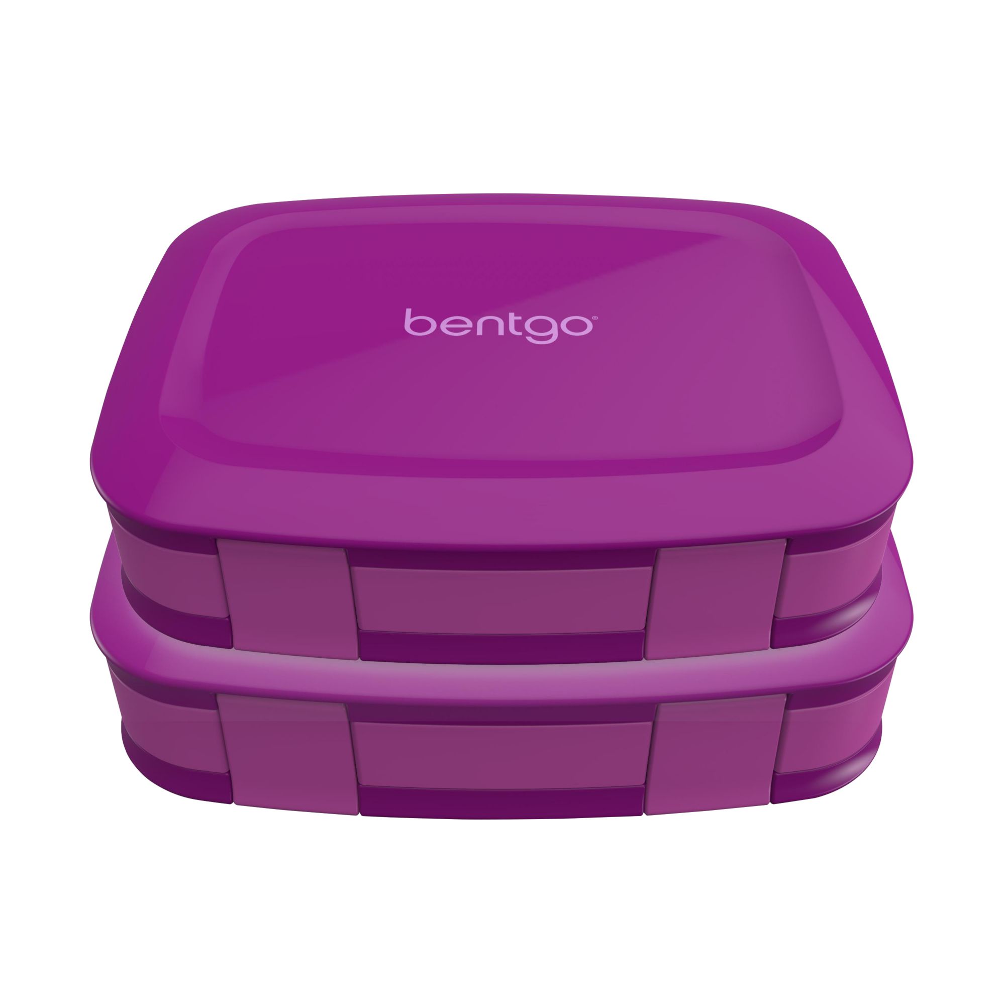 Bentgo 3-Compartment Glass Lunch Container, Purple