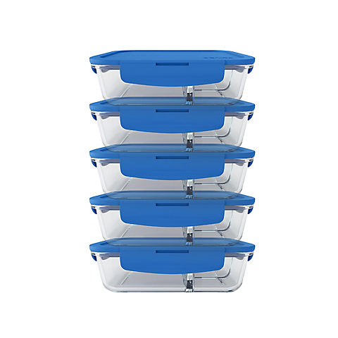 Bentgo Glass Lunch Container, 5 pk. - Blue