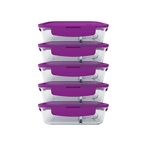 Bentgo Glass Lunch Container, 5 pk. - Purple