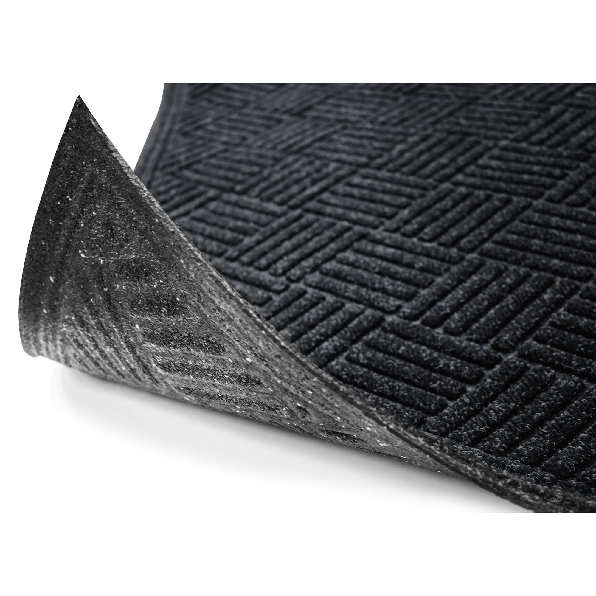 Genuine Joe Clean Step Outdoor Scraper Mat, 3 x 5 ft, Rubber, Black