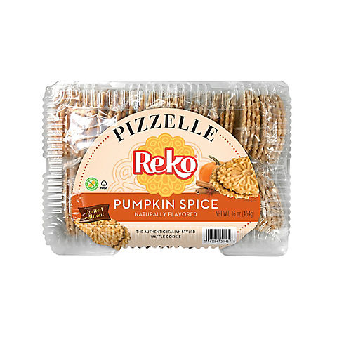 Reko Pizzelle Pumpkin Spice Waffle Cookie, 16 oz.