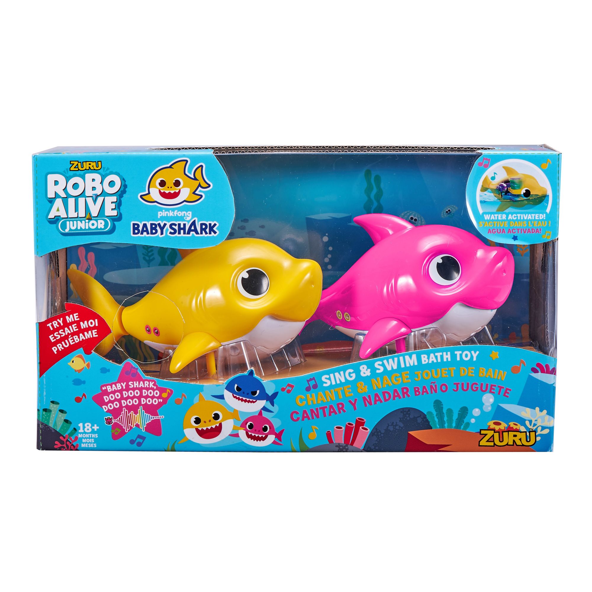 Baby shark water activated hot sale toy