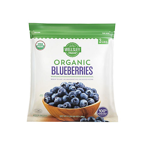 Wellsley Farms Organic Blueberries, 3 lbs.