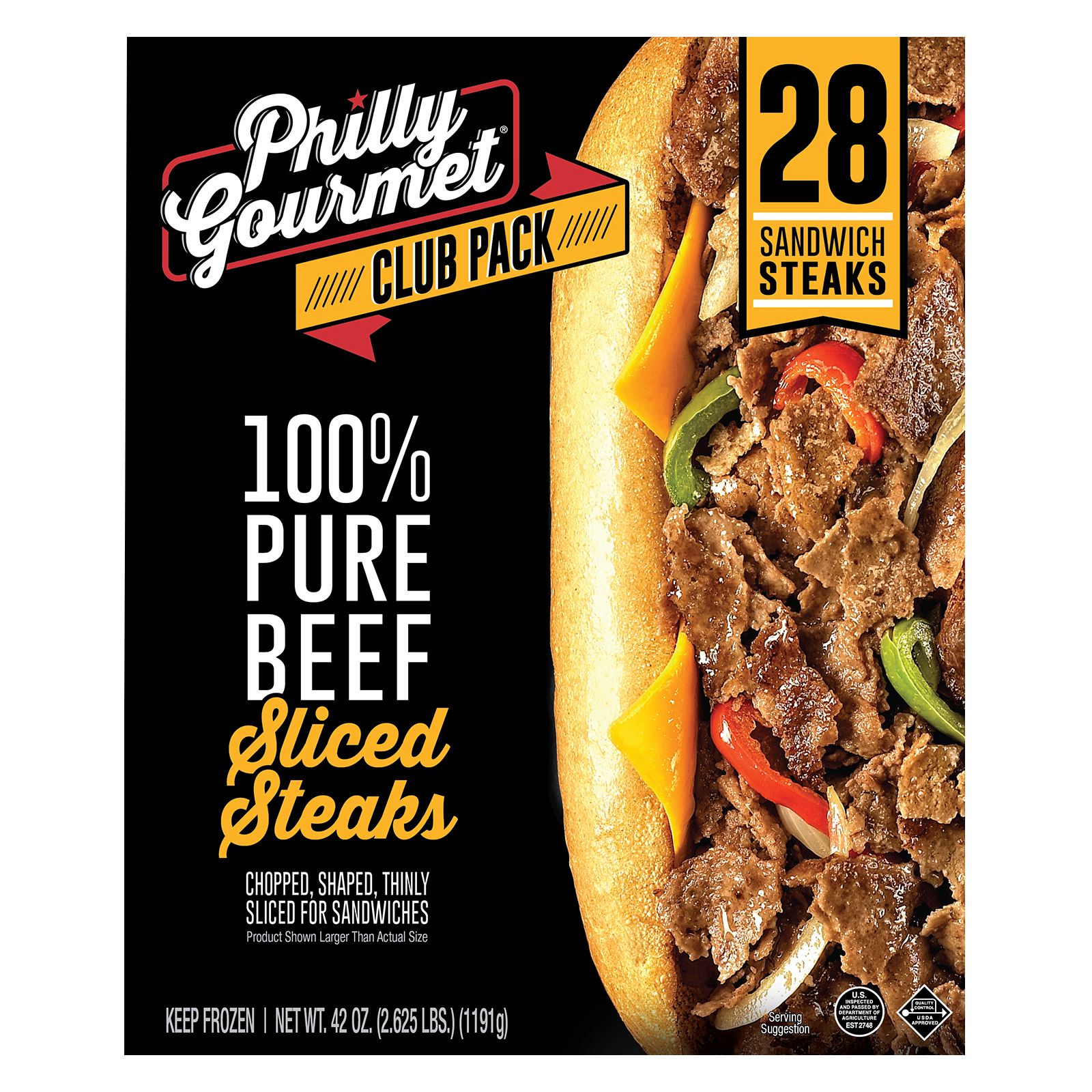 Original Philly WOW Seasoned Beef Sandwich Slices Case