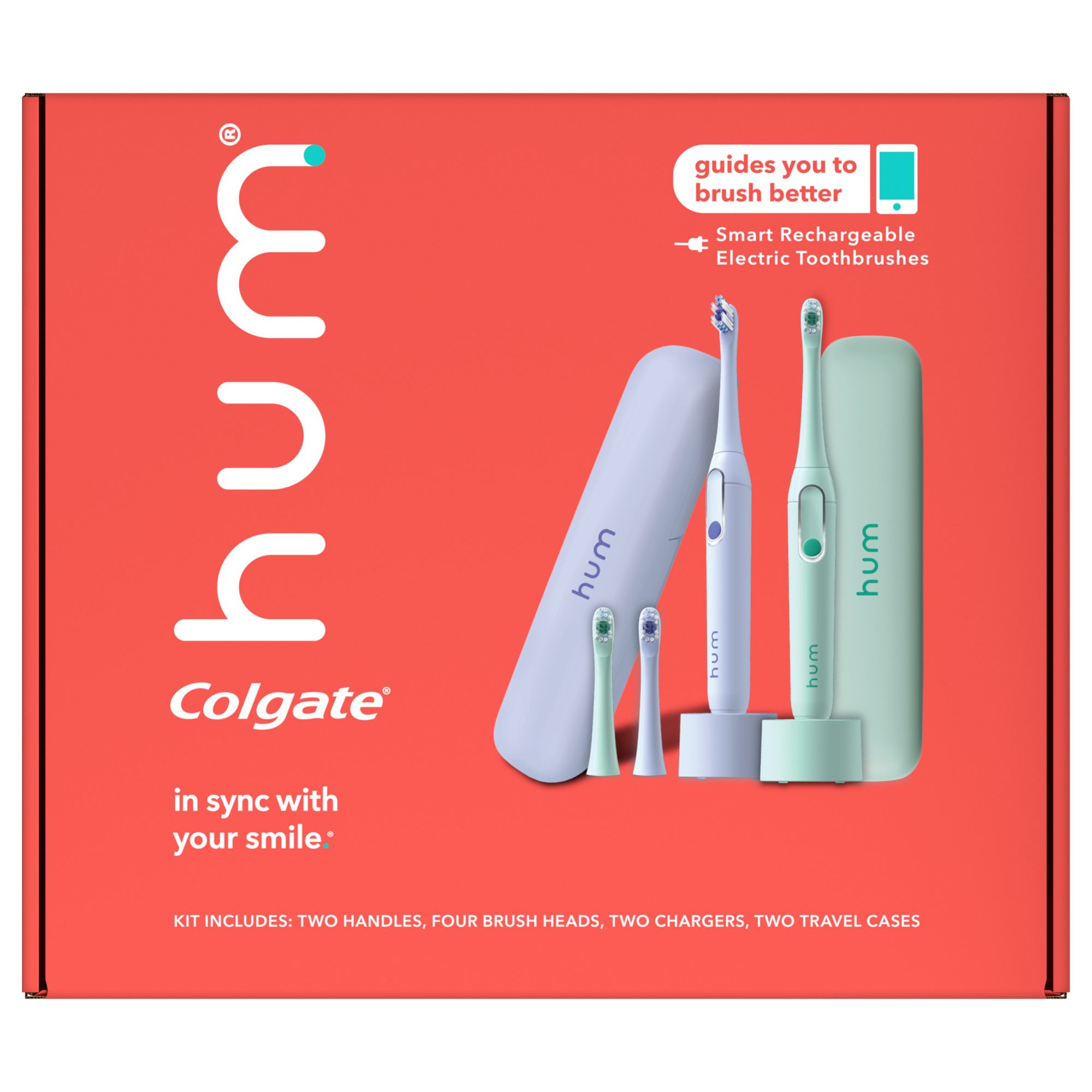 hum by Colgate Smart Electric Toothbrush Kit, 6 pk.