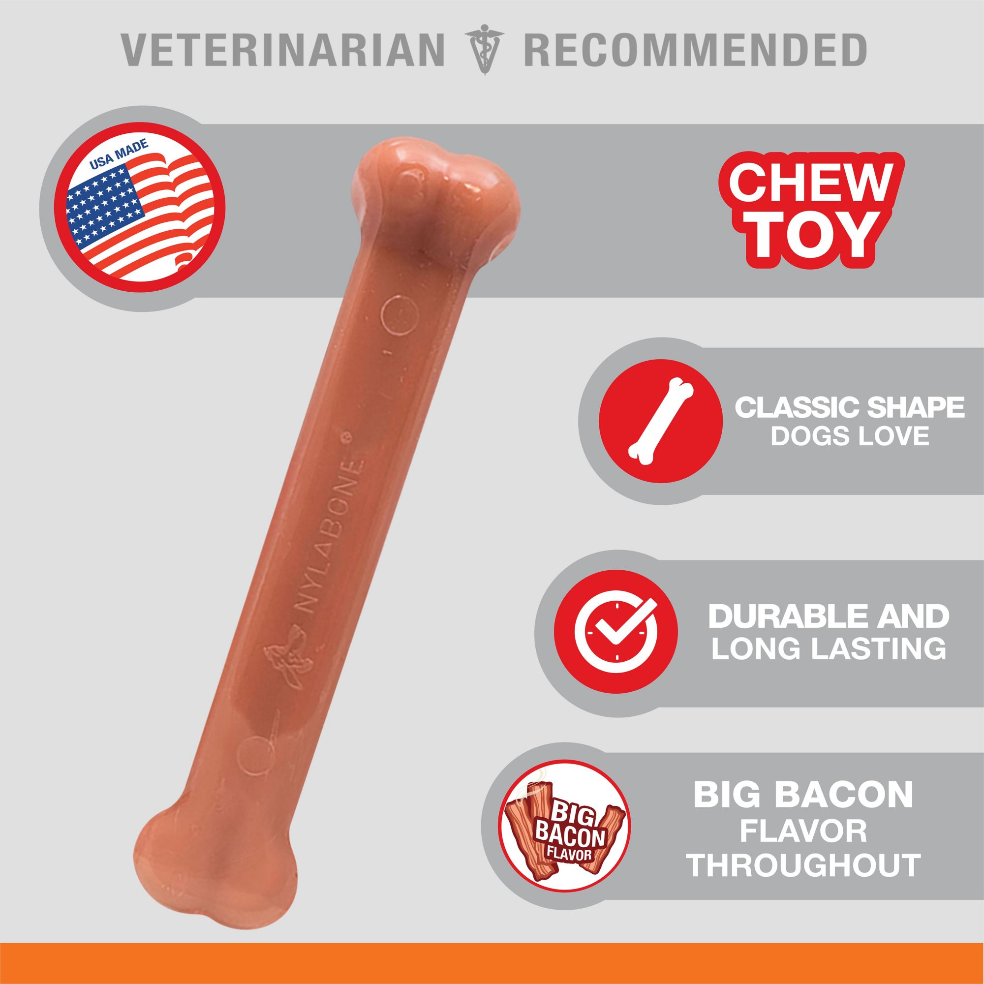 Lumabone Durable Dog Chew Toys, 3-count