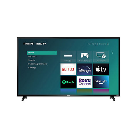 Philips 55" PFL4 HDR 4K UHD Roku Smart TV with 2-Year Coverage