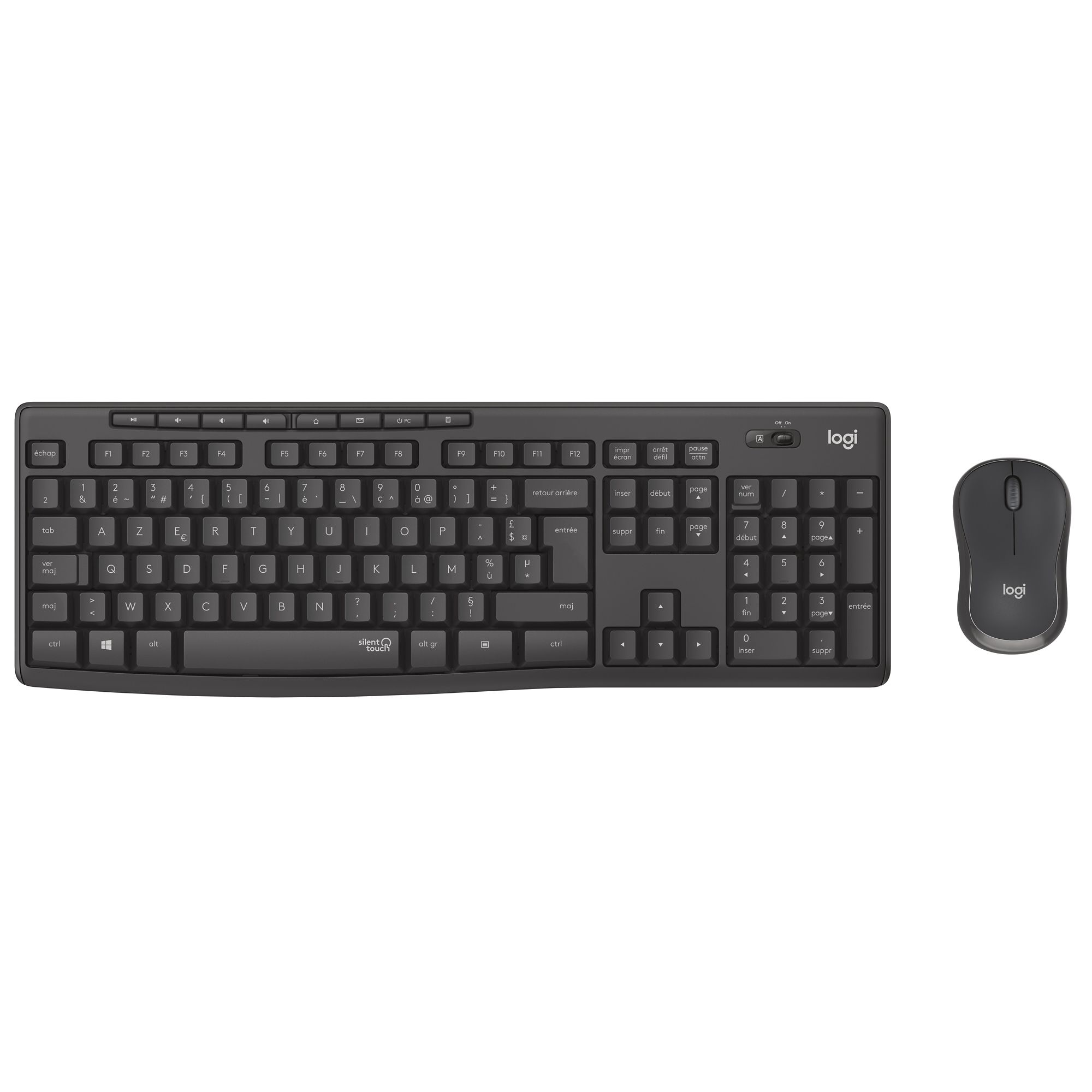 Slim Wireless Keyboard and Mouse Combo with 110 Color Round