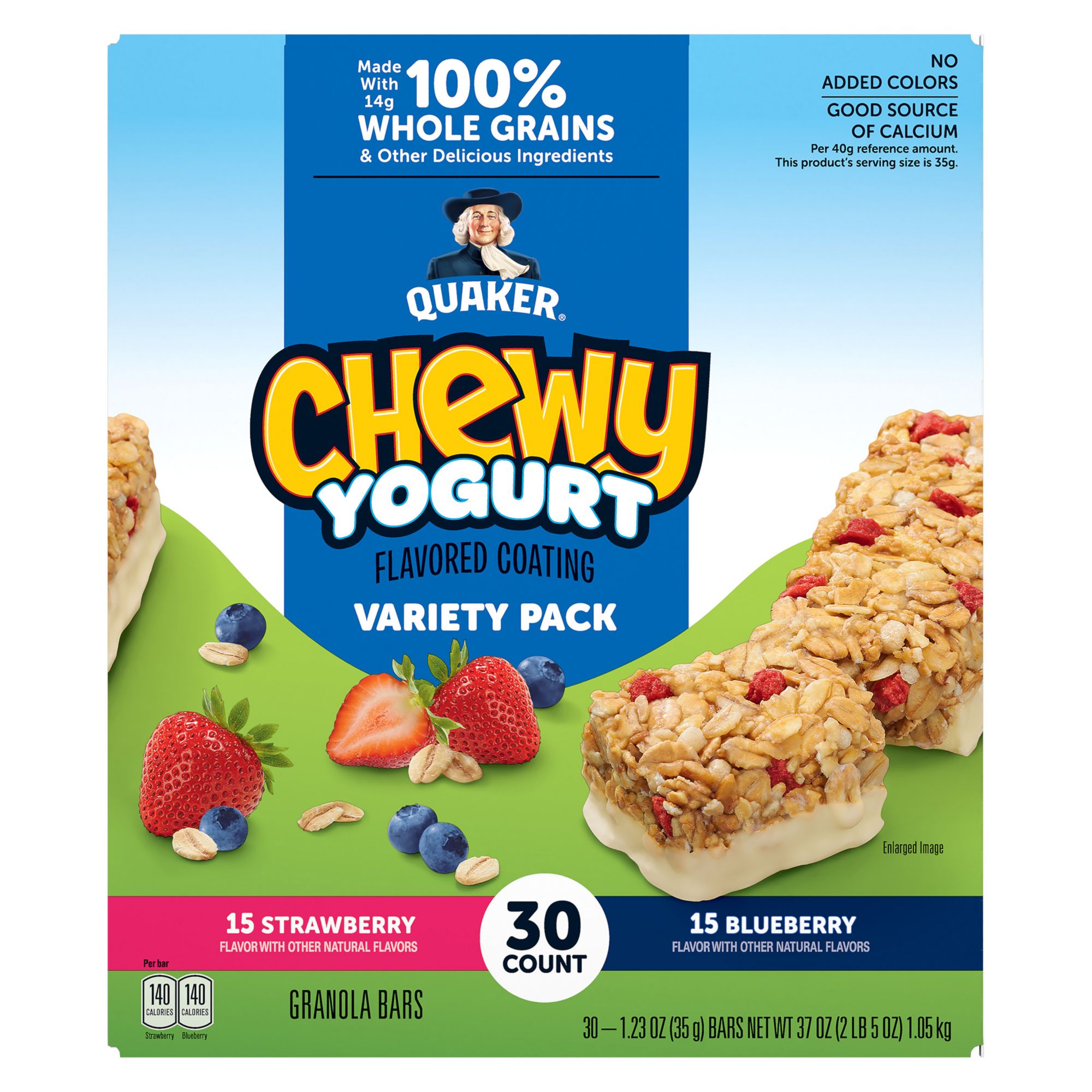 Quaker Chewy Yogurt Granola Bars Variety Pack, 30 ubicaciondepersonas