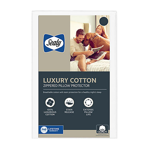 Sealy Luxury Cotton Pillow Protector