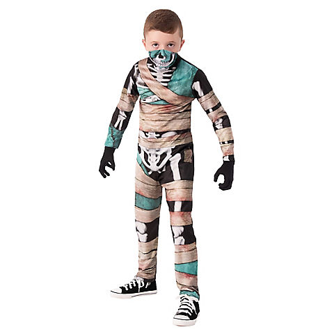Rubies  Brown Skeleton 1/2 Mask Child Costume - Small