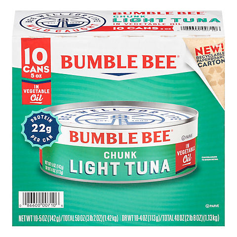 Bumble Bee Chunk Light Tuna in Oil, 10 pk./5 oz.