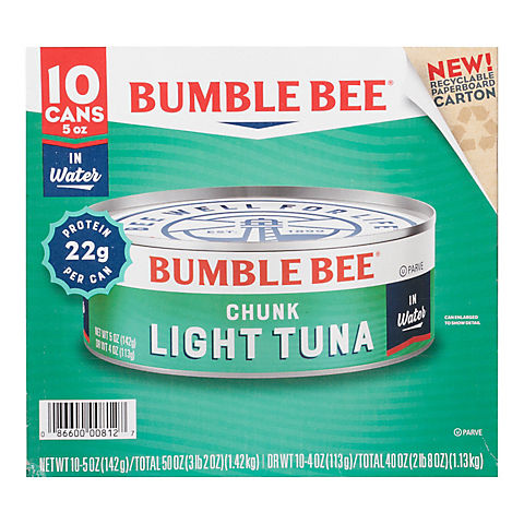 Bumble Bee Chunk Light Tuna in Water, 10 pk./5 oz.