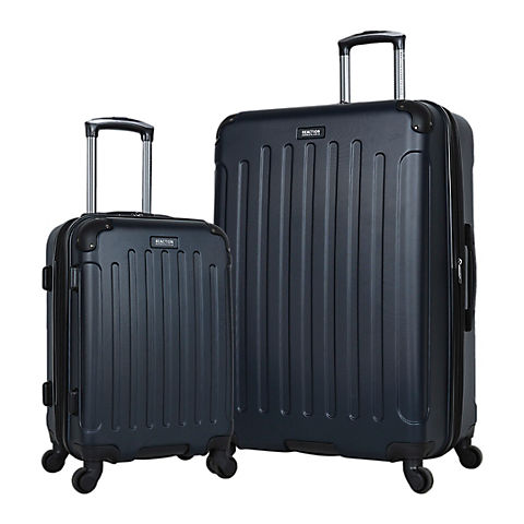 Kenneth Cole Reaction 20" and 28" ABS Expandable 4-Wheel Two Piece Luggage Set- Navy Blue