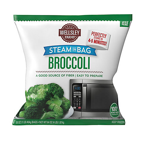 Wellsley Farms Steam-in-Bag Broccoli, 4 lbs.