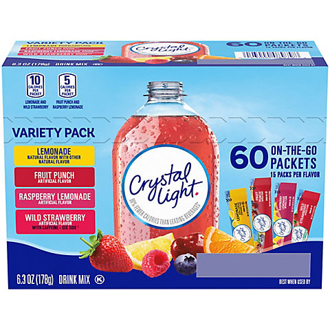 Crystal Light Powdered Drink Mix Variety Pack, 60 ct.
