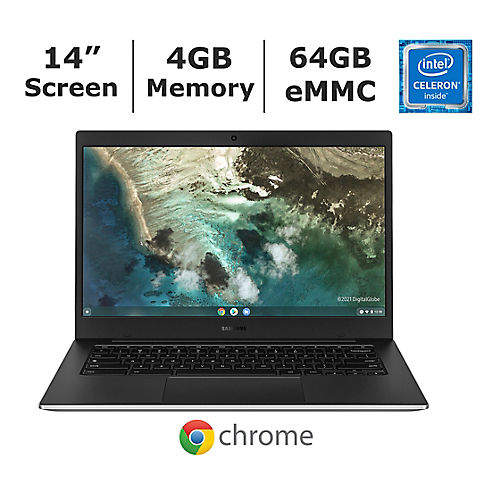 Samsung Galaxy Chromebook Go 14" Laptop, Intel Celeron N4500 Processor, 4GB Memory, 64GB eMMC with BONUS Wireless Mouse