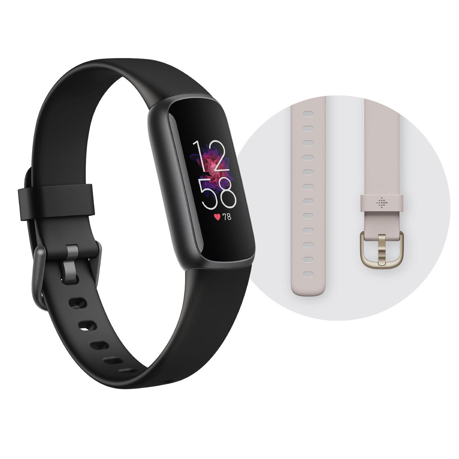 Fitbit Luxe Fitness and Wellness Tracker Bundle - Black
