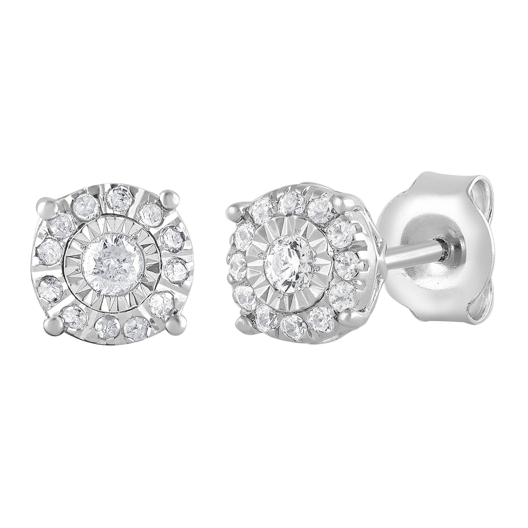 Diamond Stud Earrings 1/4 ct tw Round-Cut 10K Yellow Gold