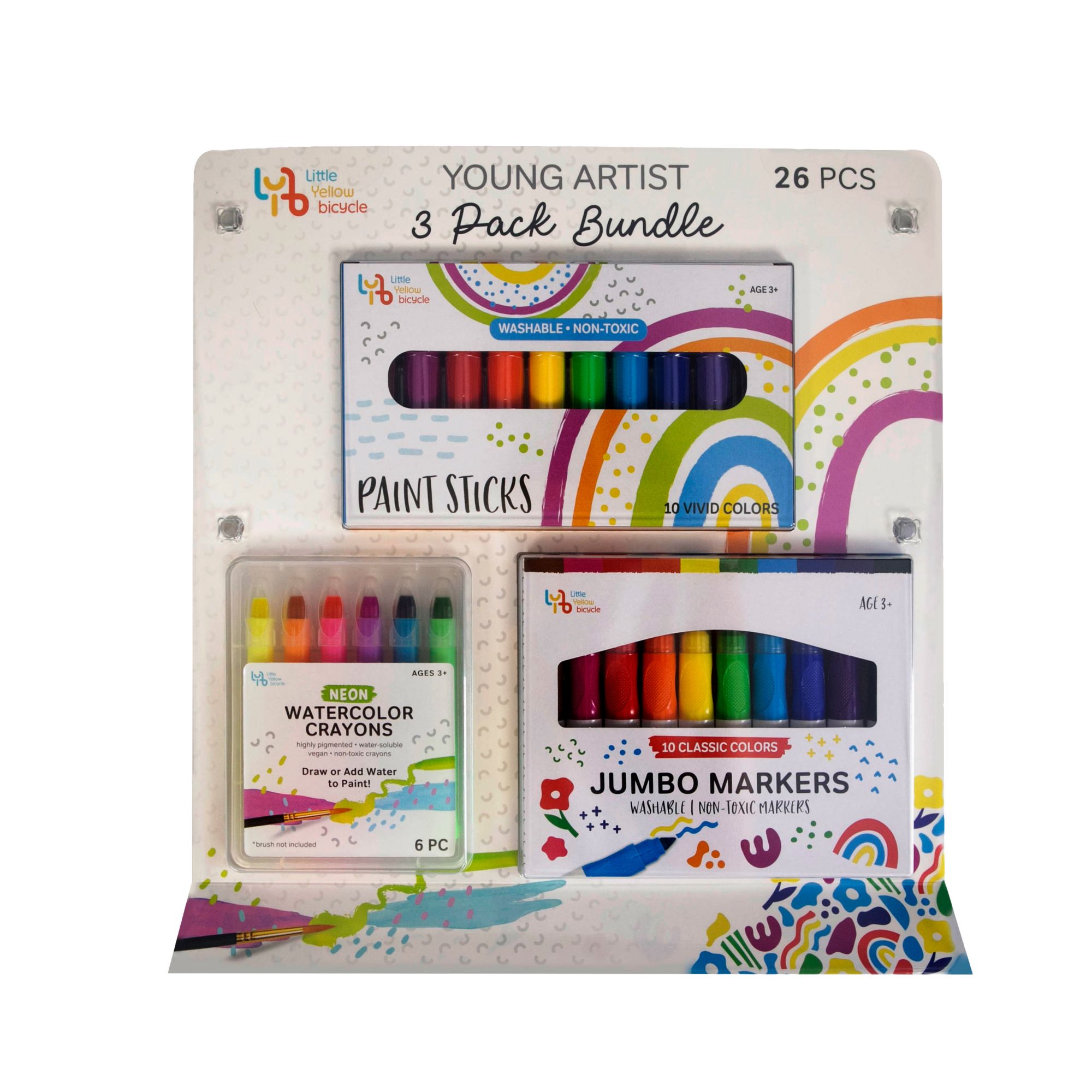 Kids 16 Neon Watercolor Paint Set with Paint Brush - Toy Sale