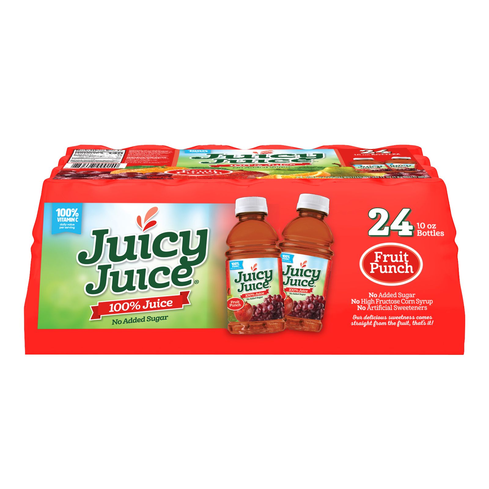 Hawaiian Punch Fruit Juicy Red, 10 fl oz bottles, 24 Count (4 Packs of 6)