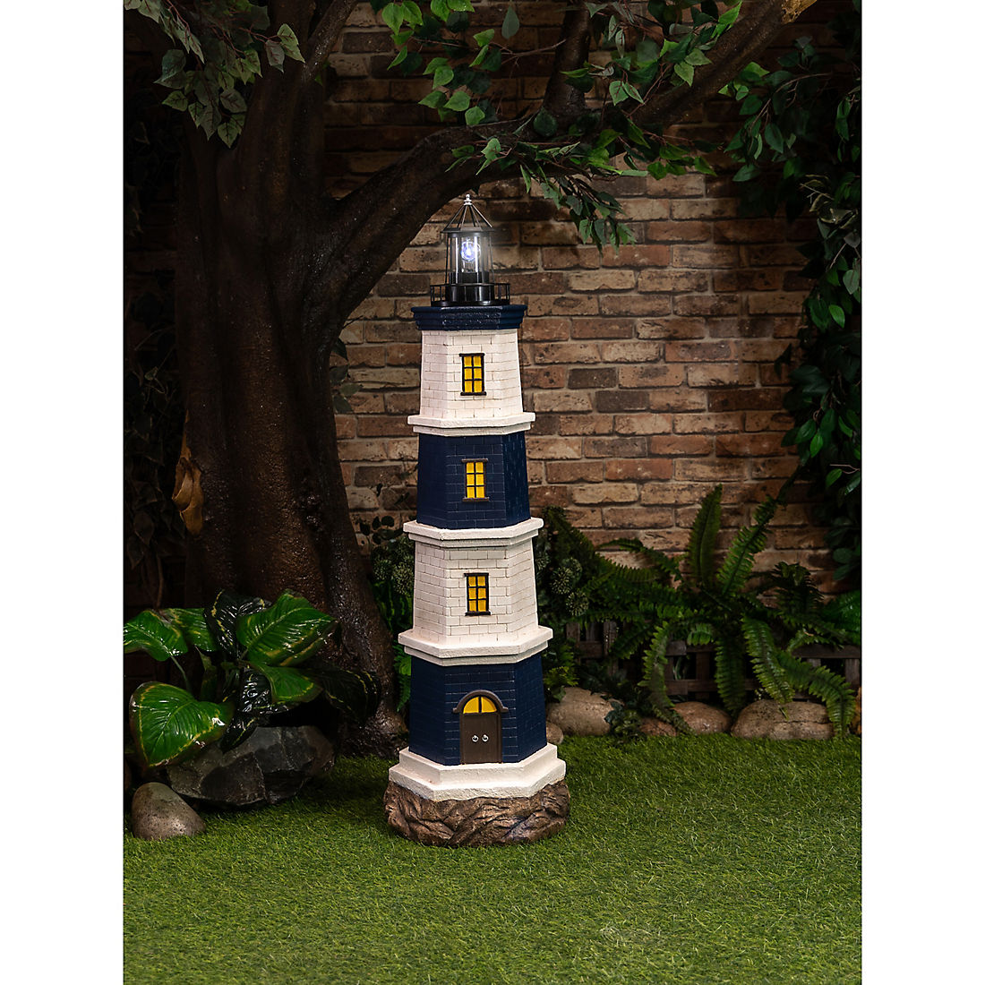 Solar Powered Lighthouse Garden Color Changing Lawn outdoor LED light