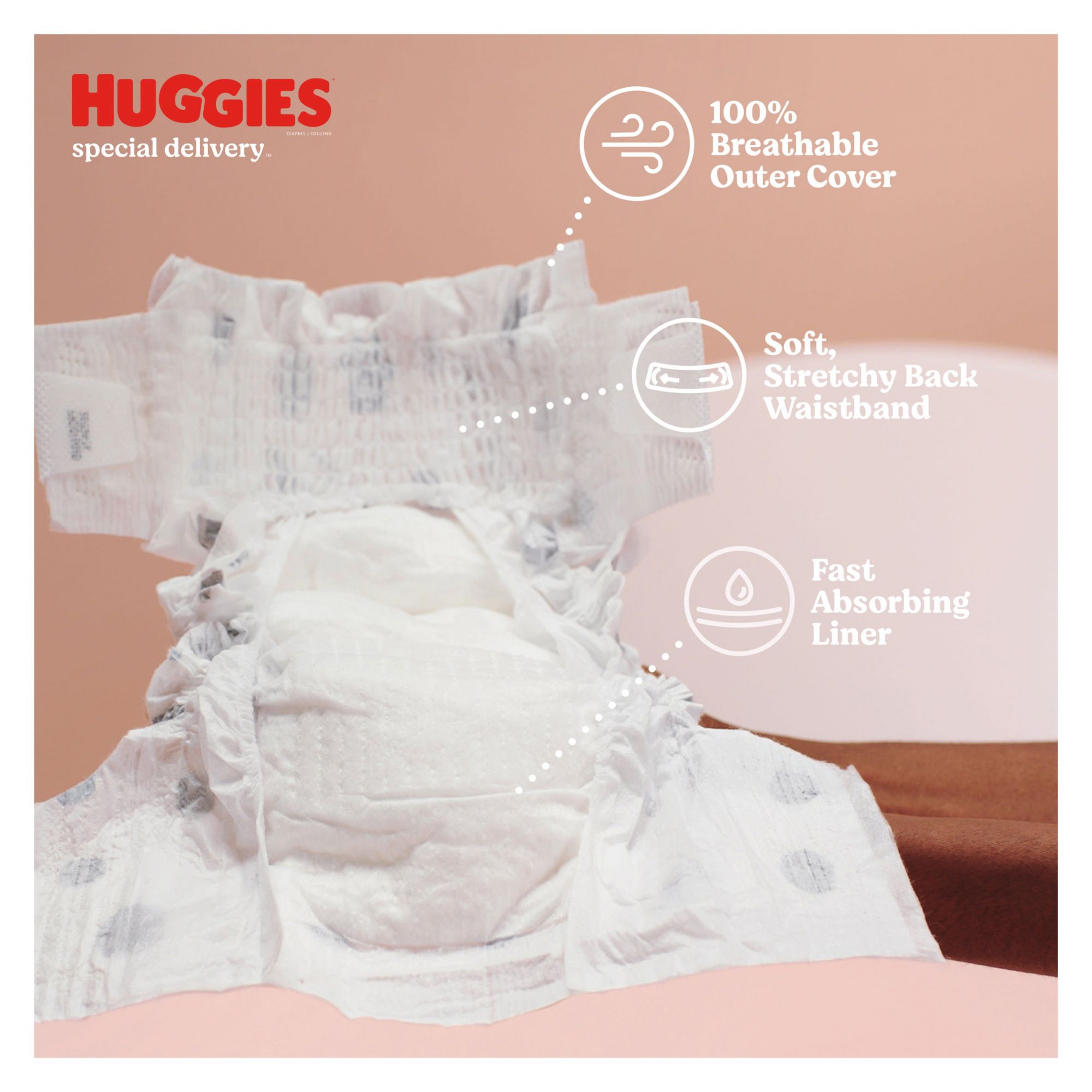 Huggies Special Delivery Hypoallergenic Baby Disposable Diapers