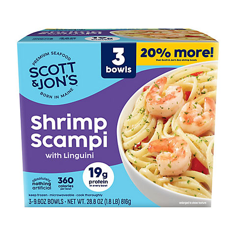 Scott & Jon's Shrimp Scampi with Linguini, 3 ct./8 oz.
