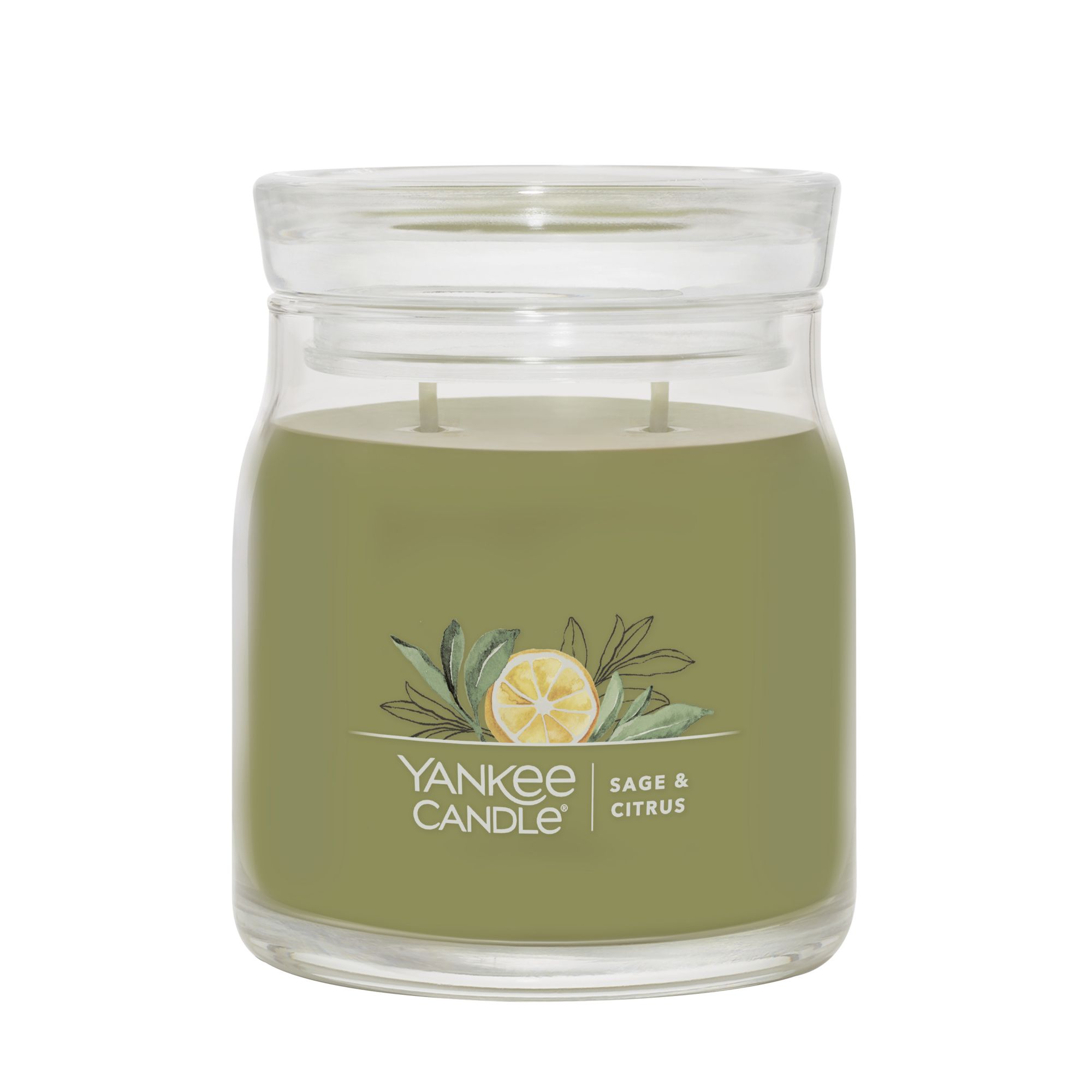 Yankee Candle Clean Cotton Scented, Signature 13oz Medium Jar 2-Wick  Candle, Over 35 Hours of Burn Time