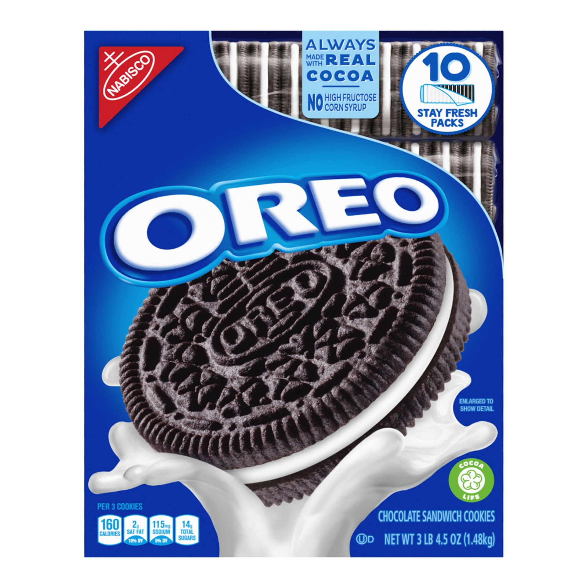 Nabisco Oreo Cookies 10 Pk 5 25 Oz Bjs Wholesale Club