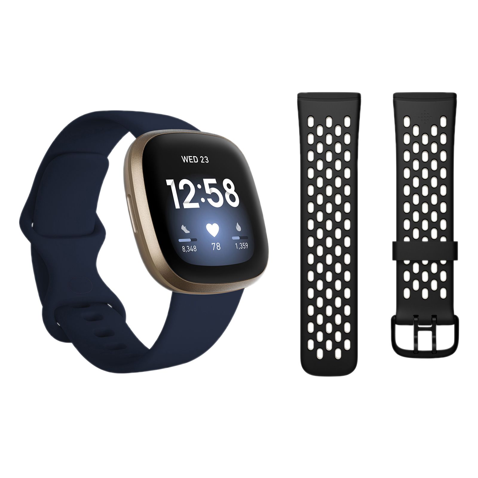 Fitbit Versa 3 Smartwatch Bundle - Midnight | BJ's Wholesale Club