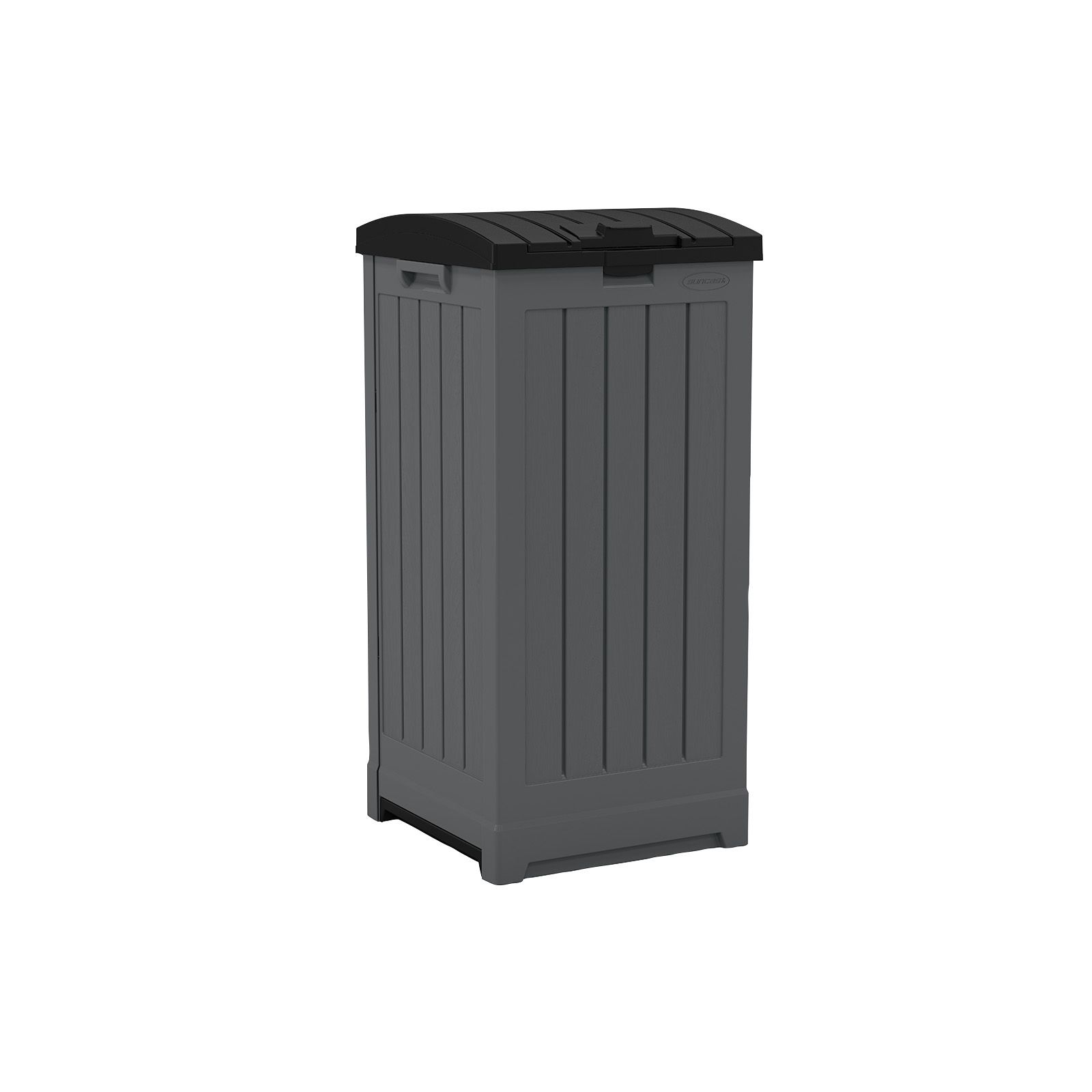 33 Gallon Hideaway Outdoor Trash Can with Lid Trash Bin Use Backyard Deck  Patio