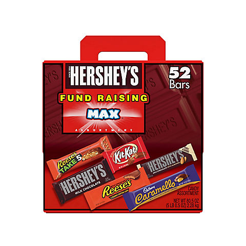 Hershey Fundraising Max Chocolate Assortment Candy Bars Bulk Fundraising Kit, 52 ct./80.5 oz.