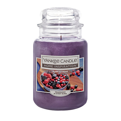 Yankee Candle Home Inspirations Berry and Cedar Candle, 19 oz.