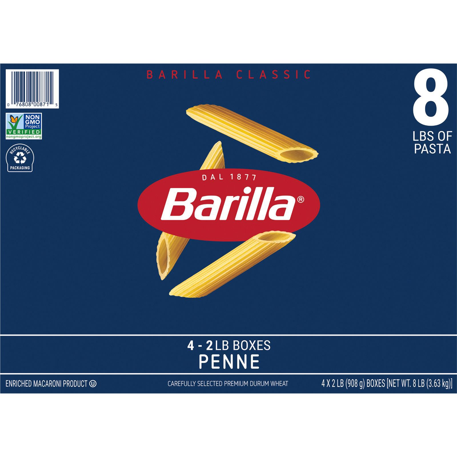 Barilla Classic Mini Penne Pasta, 16 oz