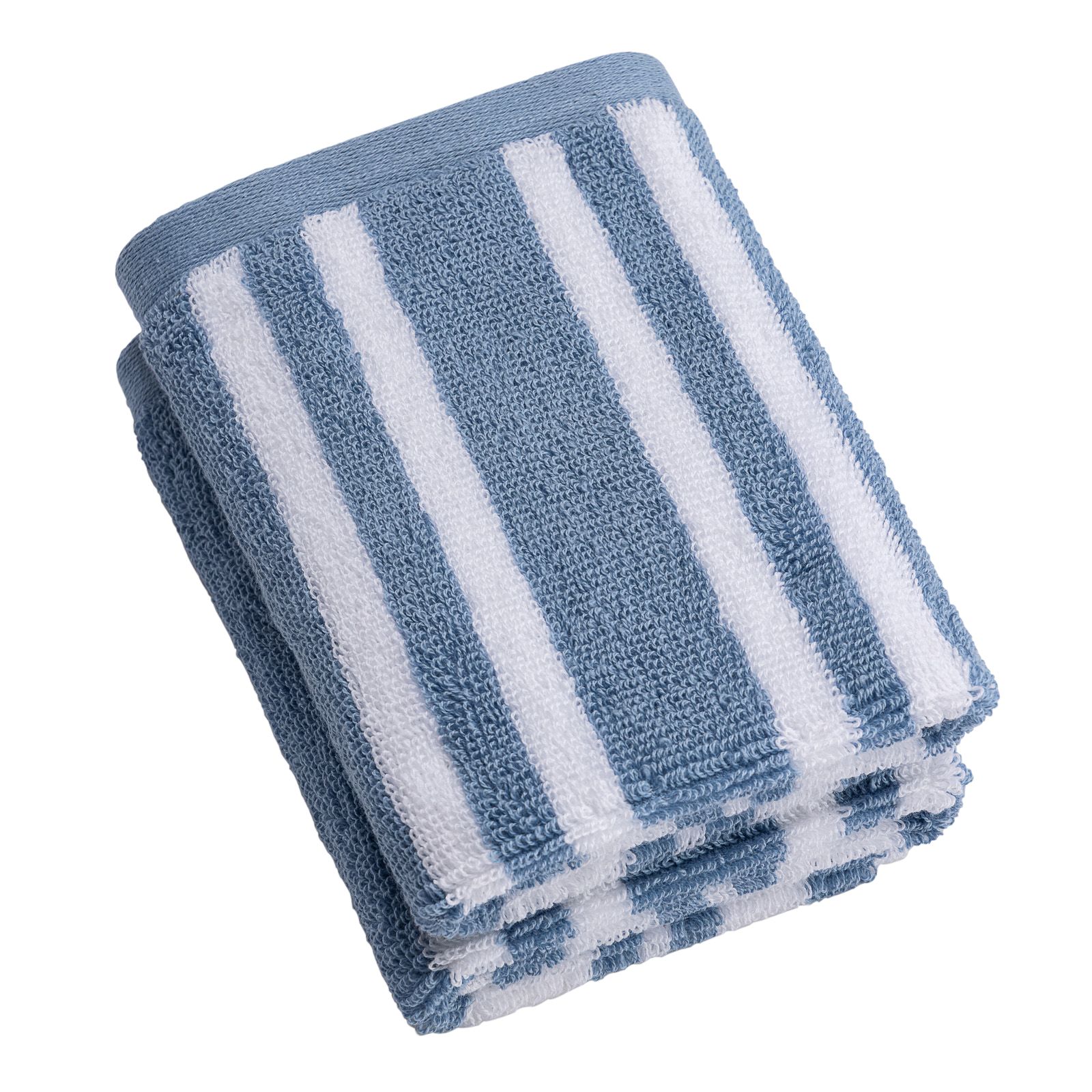 The Clean Store 10 Piece Blue Cotton Bath Towel Set (2 Bath Towels, 2 Hand Towels and 6 Washcloths)