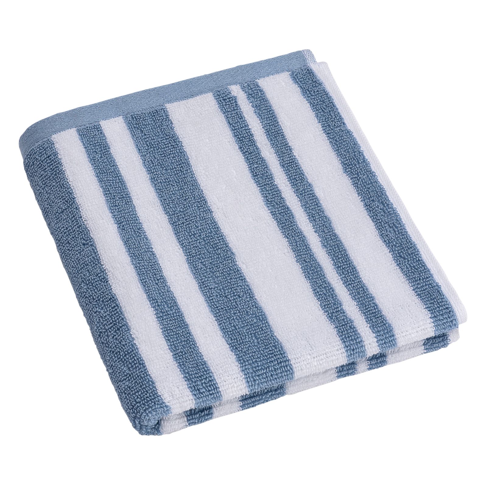 Barber Towels 100% Cotton  Lint-Free White W Blue Stripe