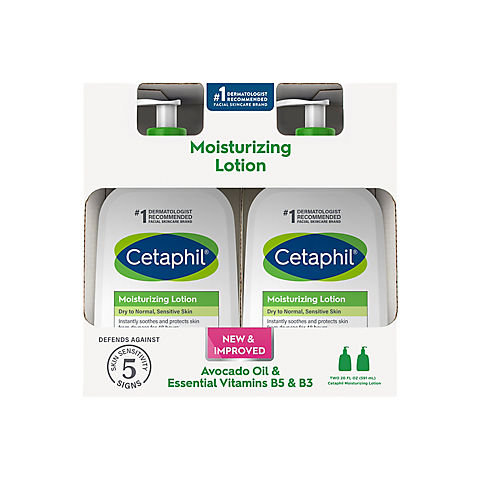 Cetaphil Moisturizing Lotion with Hydrating Moisturizing Lotion for All Skin Types, Fragrance-Free and Non-Comedogenic